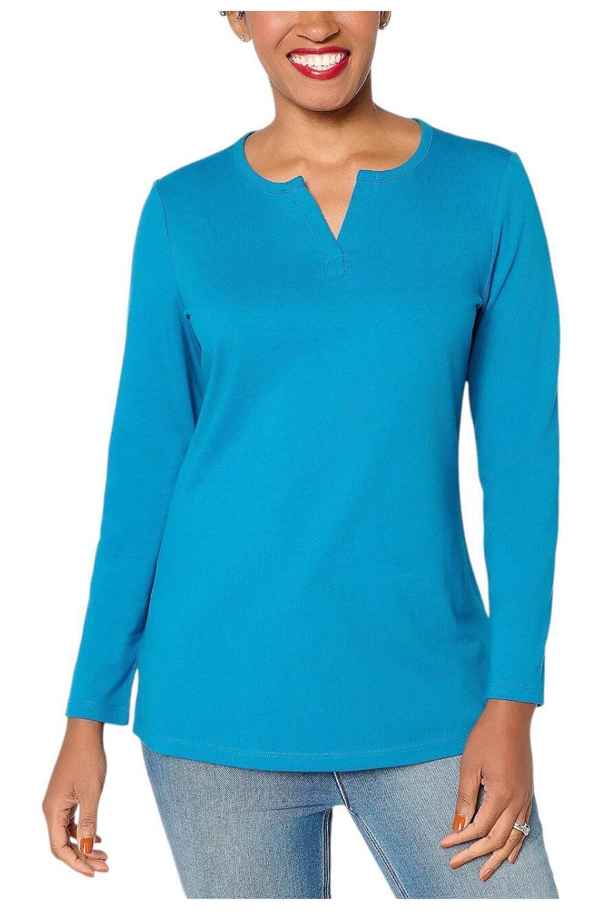 Denim & Co. Women`s Essentials Perfect Jersey Tunic Drk Teal - Regular